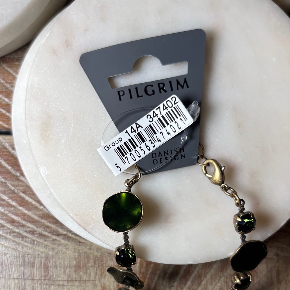 (#7) Pilgrim Dark Green Bracelet - Stylish Women's Accessory - Picture 2 of 5